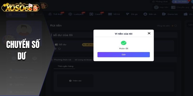 Bạn cần chuyển số dư thành công